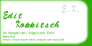 edit koppitsch business card